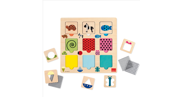 Goula Holzpuzzle – Tierisch spaßiges Puzzle: Transparente Muster Spielszene